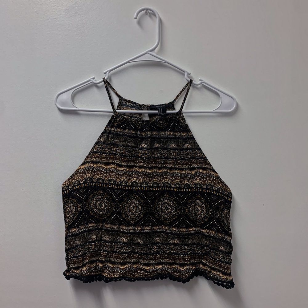 Patterned Crop Top